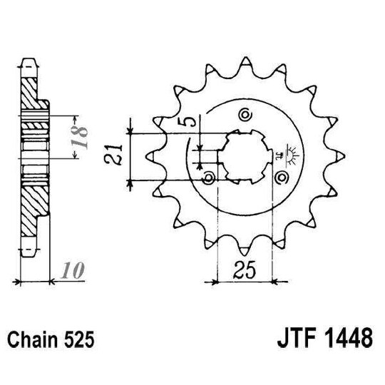 Reťazové koliečko JT JTF 1448-15 15T, 525